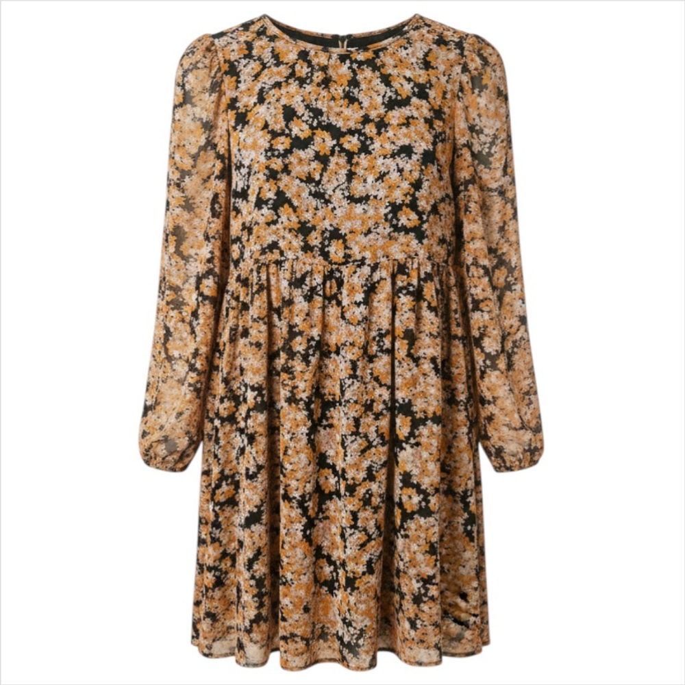 Sanctuary Sylviah Babydoll Dress NWT Harvest Floral Mini XXS - Picture 3 of 6